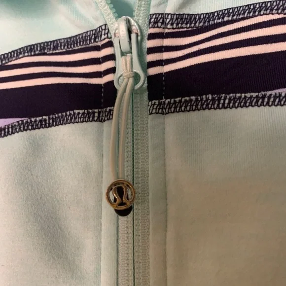 LULULEMON EUC IN STRIDE JACKET AQUAMARINE SIZE 10 - Picture 6 of 7